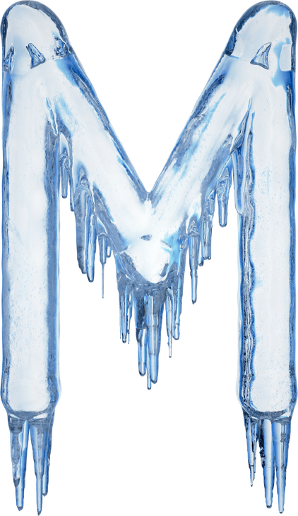 Icy Letter N Typography