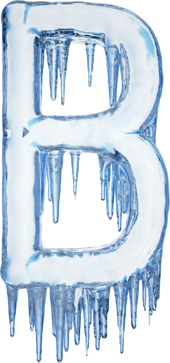 Icy Letter B Typography